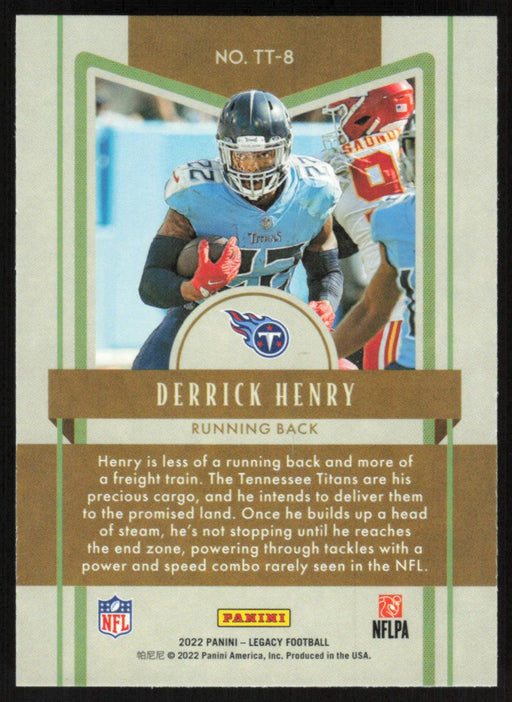 Derrick Henry 2022 Panini Legacy Timeless Talents # TT-8 Tennessee Titans - Collectible Craze America