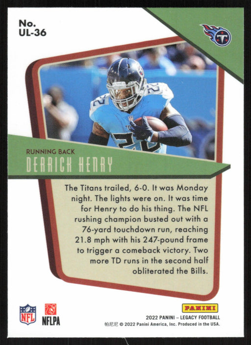 Derrick Henry 2022 Panini Legacy Under the Lights # UL-36 Tennessee Titans - Collectible Craze America