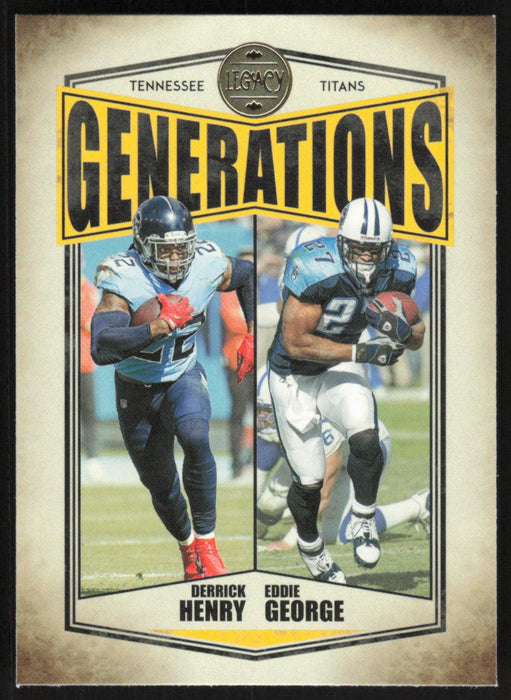 Derrick Henry/Eddie George 2022 Panini Legacy Generations # G-7 Tennessee Titans - Collectible Craze America