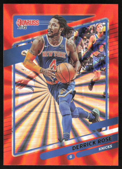 Derrick Rose 2021 Donruss # 45 Orange Holo Laser New York Knicks - Collectible Craze America