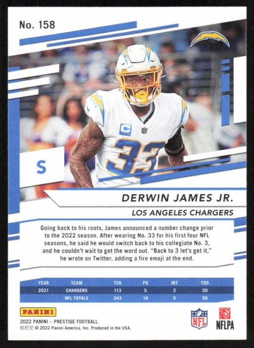 Derwin James Jr. 2022 Panini Prestige # 158 Los Angeles Chargers - Collectible Craze America