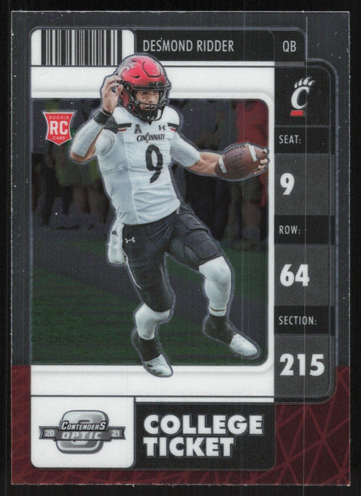 Desmond Ridder 2022 Panini Chronicles Contenders Optic Draft Picks # 4 RC Cincinnati Bearcats - Collectible Craze America