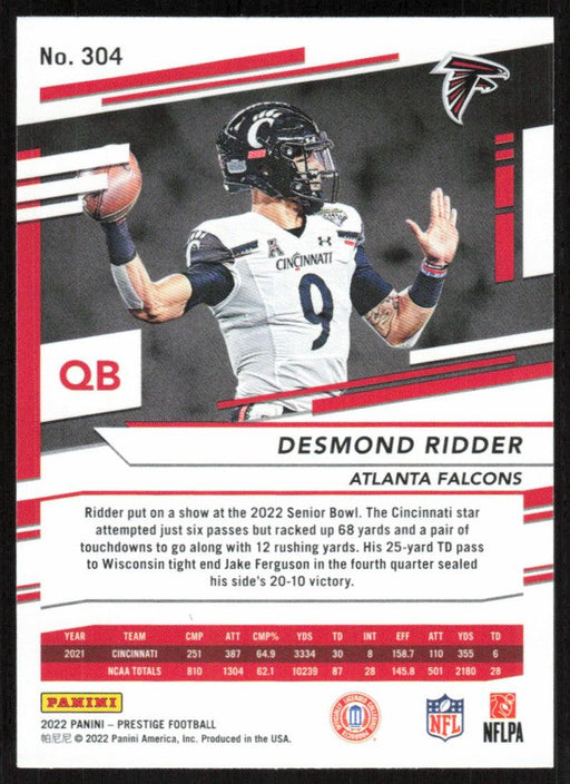 Desmond Ridder 2022 Panini Prestige # 304 RC Atlanta Falcons - Collectible Craze America