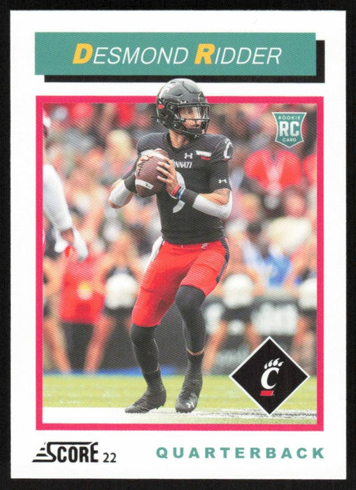 Desmond Ridder 2022 Panini Score Football # TB3 RC 1992 Throwback Rookie Cincinnati Bearcats - Collectible Craze America