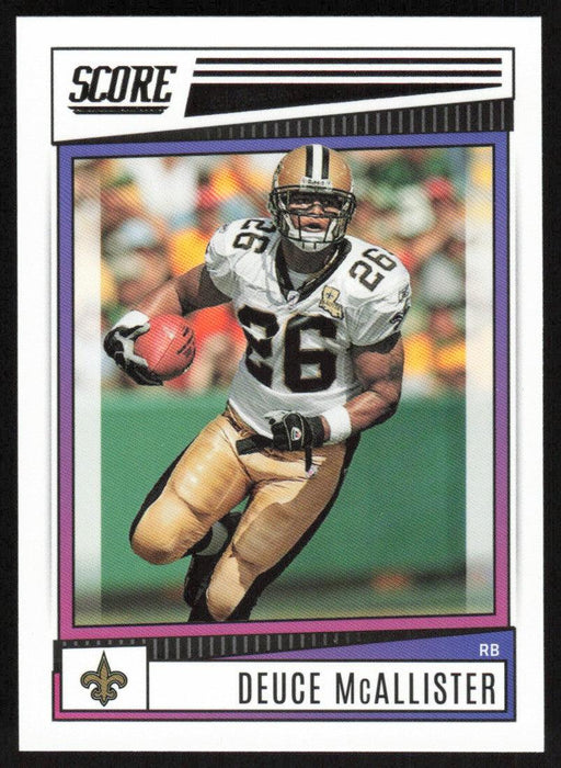 Deuce McAllister 2022 Panini Score Football # 63 Base New Orleans Saints - Collectible Craze America