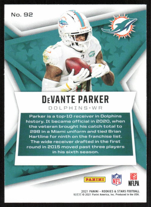 DeVante Parker 2021 Panini Rookies & Stars # 92 Miami Dolphins Base - Collectible Craze America