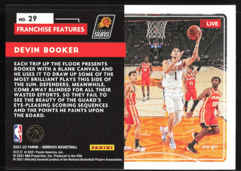 Devin Booker 2021 Donruss Franchise Features # 29 Phoenix Suns - Collectible Craze America