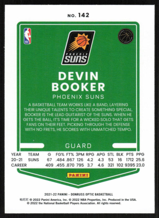 Devin Booker 2021 Panini Donruss Optic # 142 Phoenix Suns Base - Collectible Craze America