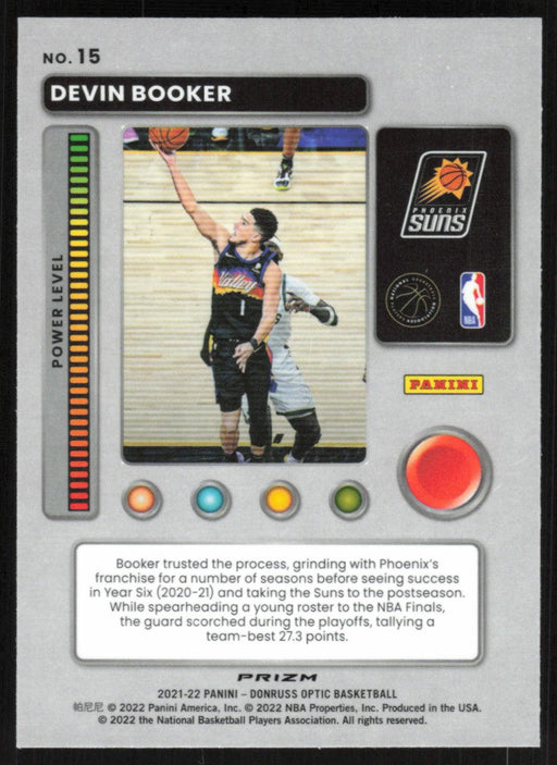 Devin Booker 2021 Panini Donruss Optic # 15 T-Minus Silver Phoenix Suns - Collectible Craze America