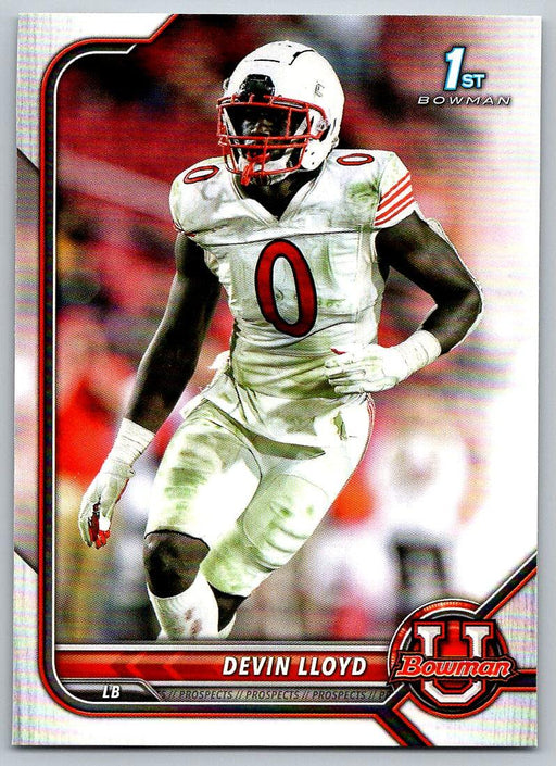 Devin Lloyd 2021 Bowman University Football # 62 Utah Utes 1st Bowman - Collectible Craze America