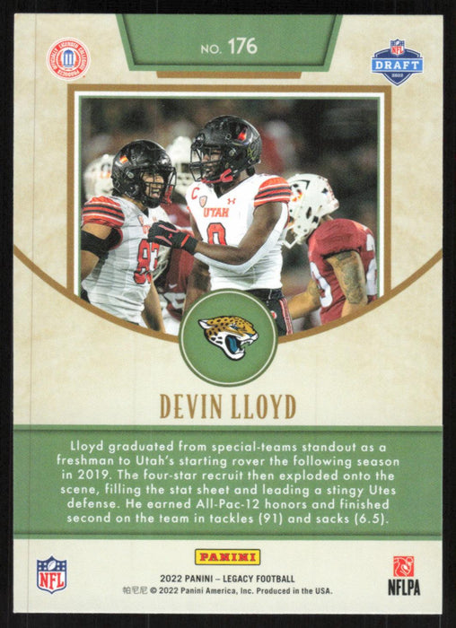 Devin Lloyd 2022 Panini Legacy Rookie # 176 RC Jacksonville Jaguars Base - Collectible Craze America