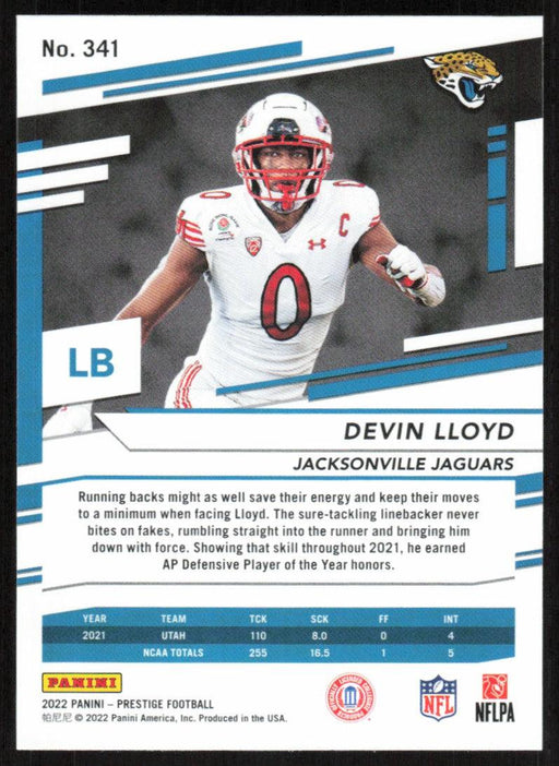 Devin Lloyd 2022 Panini Prestige # 341 RC Jacksonville Jaguars - Collectible Craze America