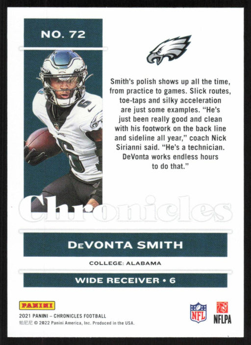 DeVonta Smith 2021 Panini Chronicles # 72 RC Pink Philadelphia Eagles - Collectible Craze America