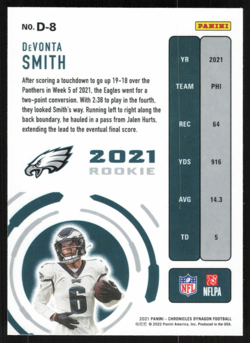 DeVonta Smith 2021 Panini Chronicles Dynagon Rookies # D-8 RC Philadelphia Eagles - Collectible Craze America