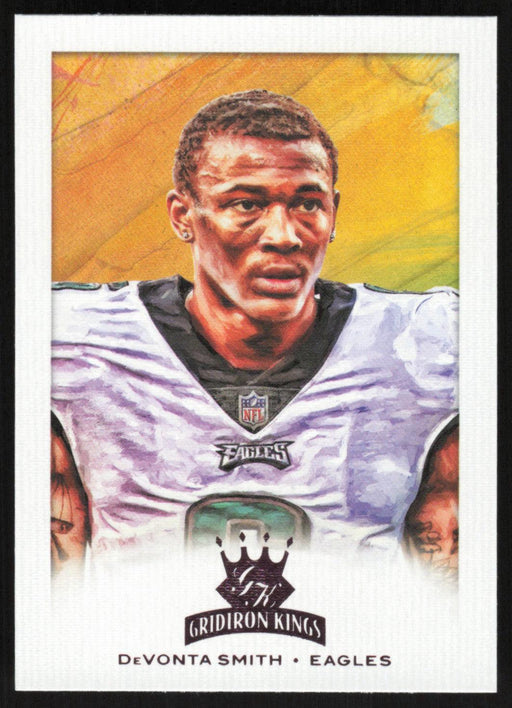 DeVonta Smith 2021 Panini Chronicles Gridiron Kings # GK-25 RC Pink Philadelphia Eagles - Collectible Craze America