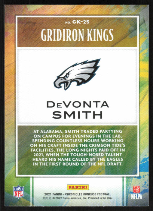 DeVonta Smith 2021 Panini Chronicles Gridiron Kings # GK-25 RC Pink Philadelphia Eagles - Collectible Craze America