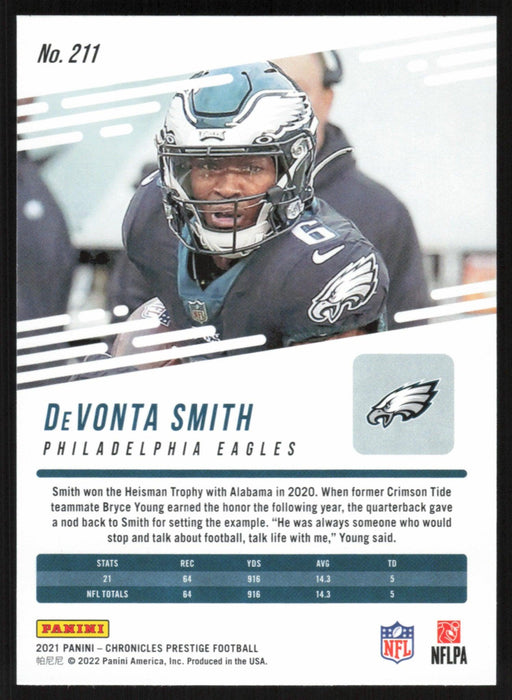 DeVonta Smith 2021 Panini Chronicles Prestige # 211 RC Philadelphia Eagles - Collectible Craze America