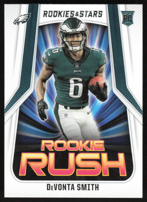 DeVonta Smith 2021 Panini Rookie & Stars # RR-6 RC Rookie Rush Philadelphia Eagles - Collectible Craze America