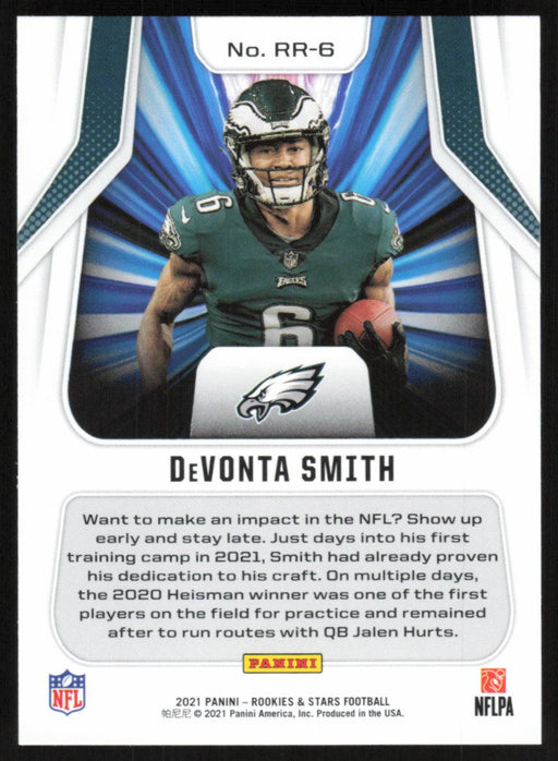 DeVonta Smith 2021 Panini Rookie & Stars # RR-6 RC Rookie Rush Philadelphia Eagles - Collectible Craze America