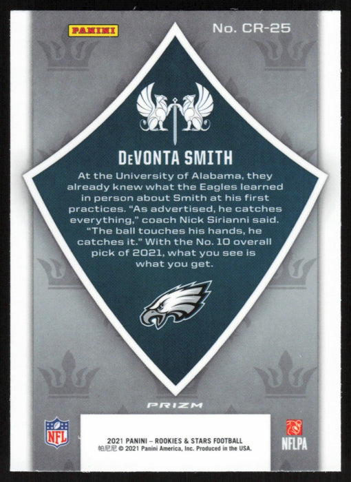 DeVonta Smith 2021 Panini Rookies & Stars # CR-25 RC Crusade Silver Prizm Philadelphia Eagles - Collectible Craze America