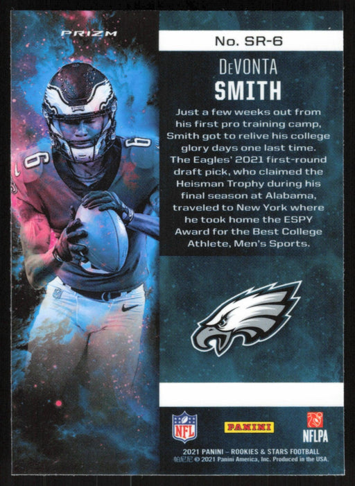 DeVonta Smith 2021 Panini Rookies & Stars # SR-6 RC Stellar Rookies Longevity Philadelphia Eagles - Collectible Craze America