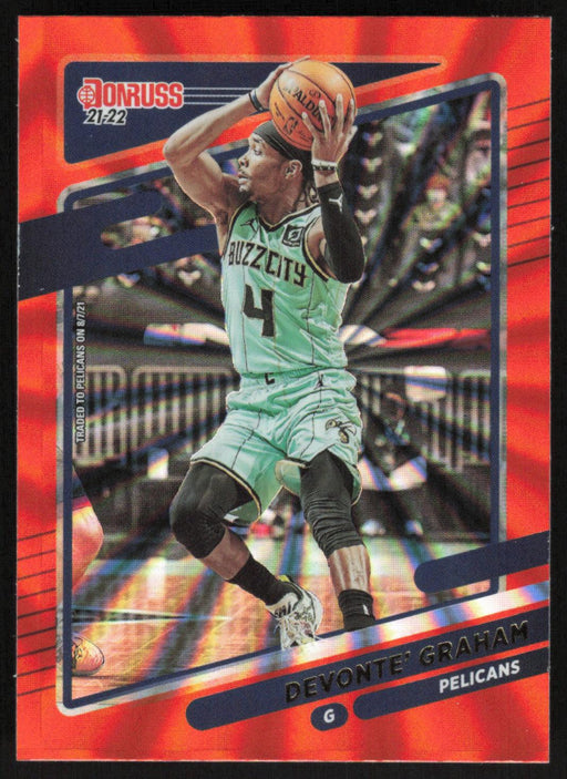 Devonte' Graham 2021 Donruss # 74 Orange Holo Laser New Orleans Pelicans - Collectible Craze America