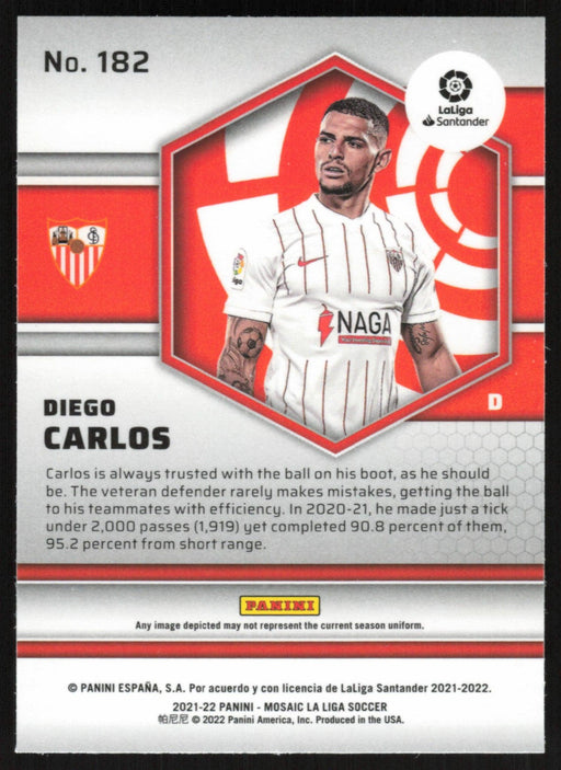 Diego Carlos 2021 Panini Mosaic La Liga # 182 Sevilla FC Base - Collectible Craze America