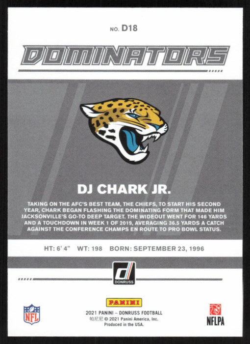 DJ Chark Jr. 2021 Donruss Dominators # D18 Jacksonville Jaguars - Collectible Craze America