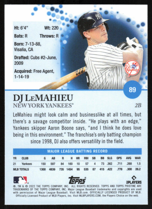 DJ LeMahieu 2022 Topps Pristine Baseball # 89 New York Yankees - Collectible Craze America