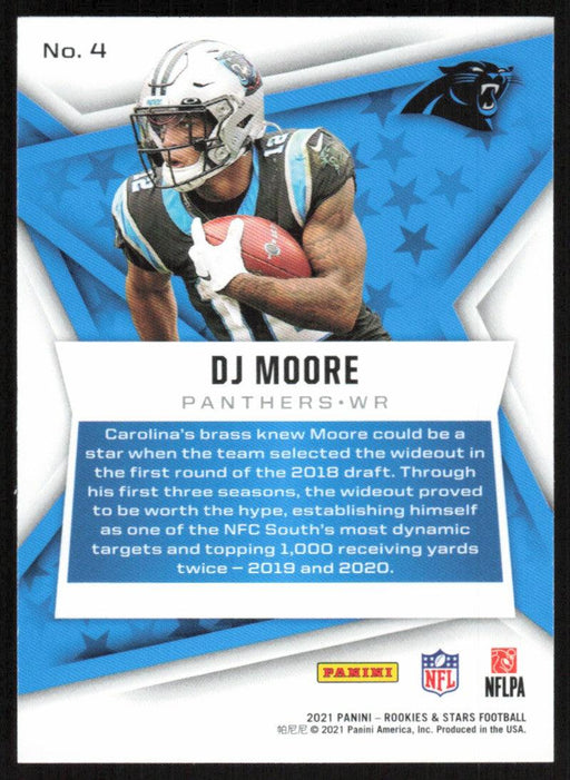 DJ Moore 2021 Panini Rookies & Stars # 4 Carolina Panthers Base - Collectible Craze America