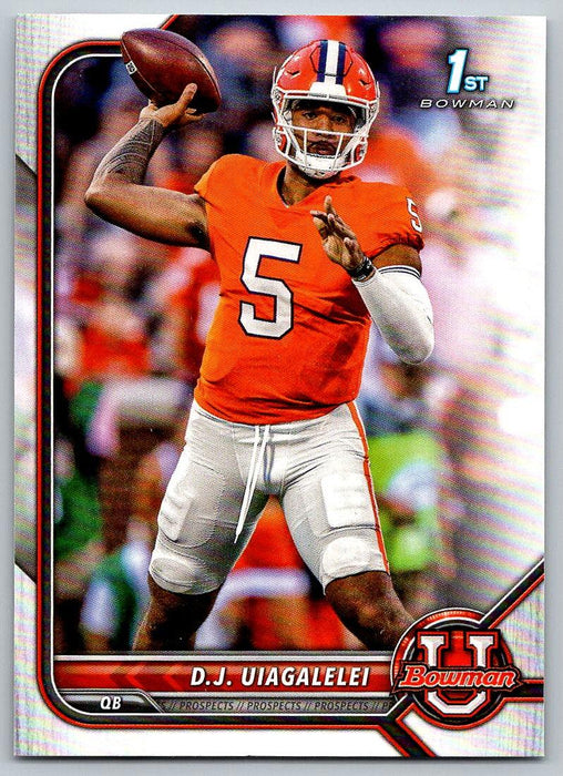 DJ Uiagalelei 2021 Bowman University Football # 2 Clemson Tigers 1st Bowman - Collectible Craze America