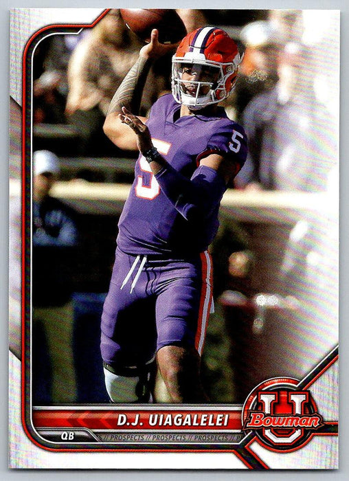 DJ Uiagalelei 2021 Bowman University Football # 89 Clemson Tigers - Collectible Craze America