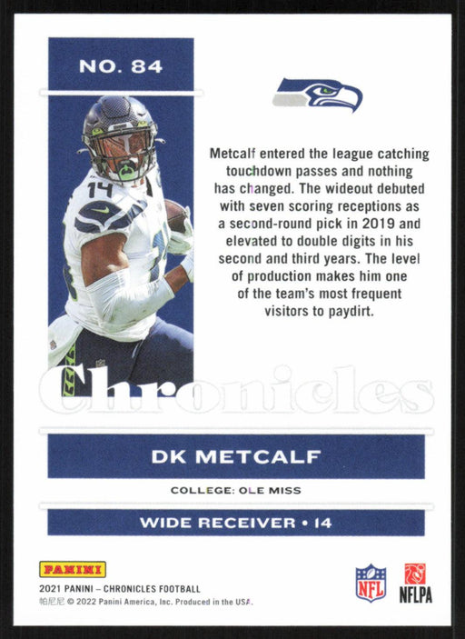 DK Metcalf 2021 Panini Chronicles # 84 Seattle Seahawks Base - Collectible Craze America