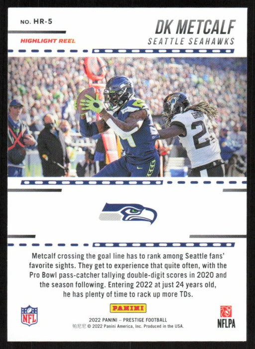 DK Metcalf 2022 Panini Prestige Highlight Reel # HR-5 Insert Seattle Seahawks - Collectible Craze America