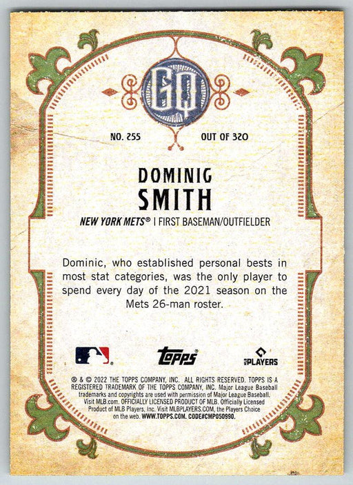 Dominic Smith 2022 Topps Gypsy Queen # 255 New York Mets - Collectible Craze America