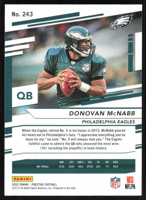 Donovan McNabb 2022 Panini Prestige # 243 Philadelphia Eagles - Collectible Craze America