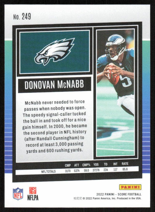 Donovan McNabb 2022 Panini Score Football # 249 Base Philadelphia Eagles - Collectible Craze America