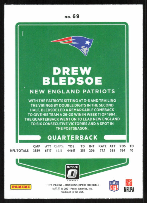 Drew Bledsoe 2021 Donruss Optic # 69 New England Patriots - Collectible Craze America