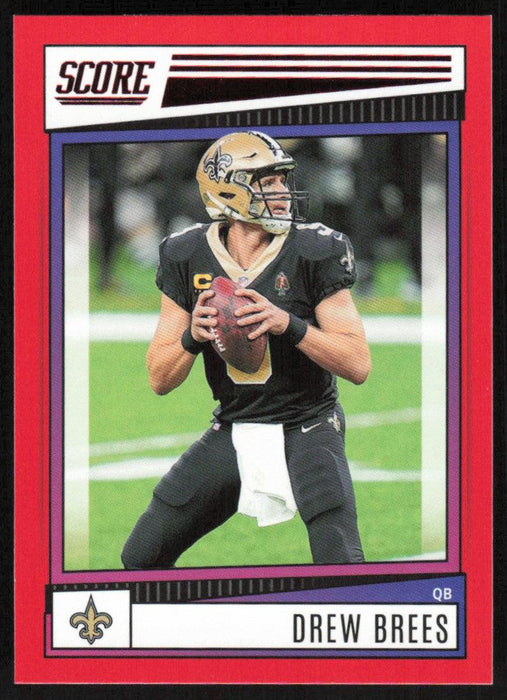 Drew Brees 2022 Panini Score Football # 61 Red New Orleans Saints - Collectible Craze America