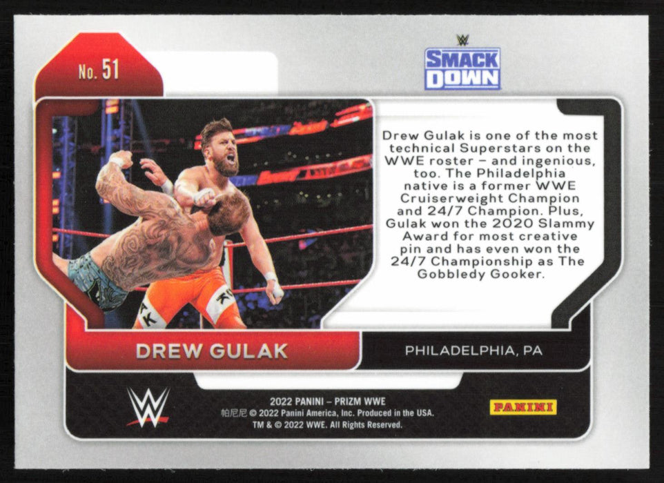 Drew Gulak 2022 Panini Prizm WWE # 51 Base SmackDown - Collectible Craze America