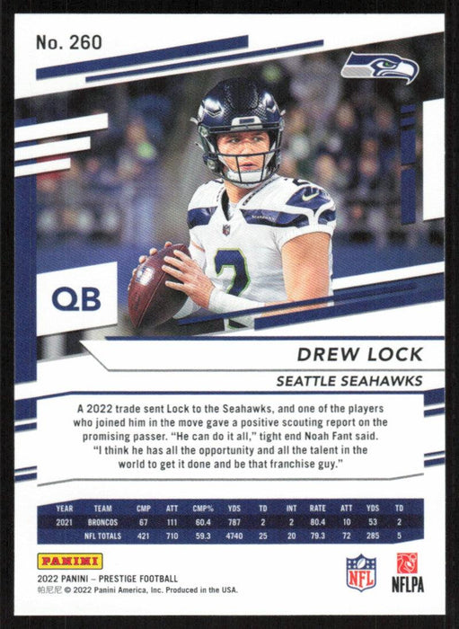 Drew Lock 2022 Panini Prestige # 260 Seattle Seahawks - Collectible Craze America