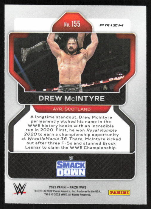 Drew McIntyre 2022 Panini Prizm WWE # 155 Red White Blue Prizm SmackDown - Collectible Craze America