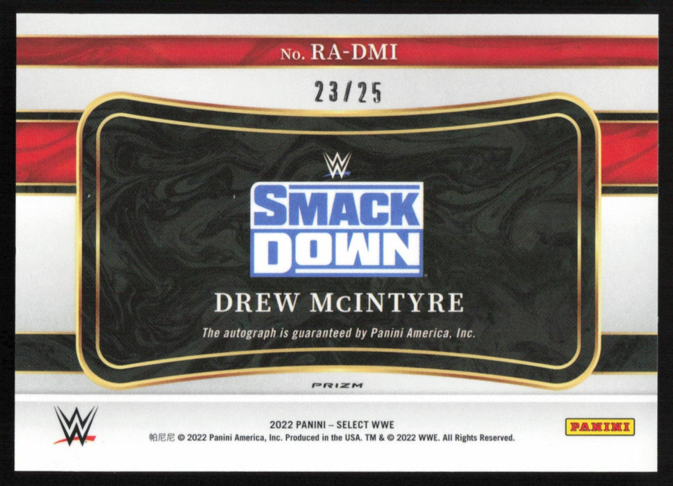 Drew McIntyre 2022 Panini Select WWE # RA-DMI Ringside Action Signatures Tie-Die Prizm Auto 23/25 Smack Down - Collectible Craze America