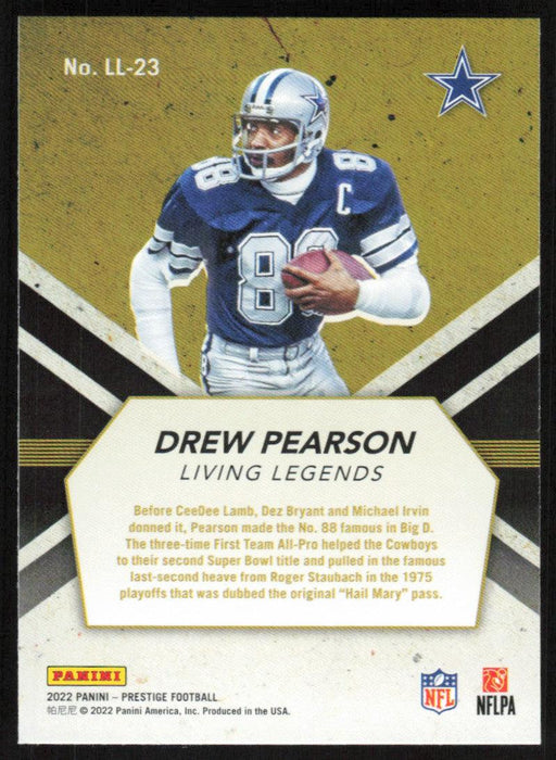 2022 Prestige Football Living Legends #23 Drew Pearson - Dallas Cowboys  /499 SP