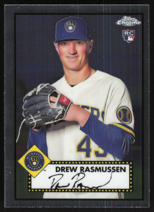 Drew Rasmussen 2021 Topps Chrome Platinum Anniversary # 62 RC Milwaukee Brewers - Collectible Craze America