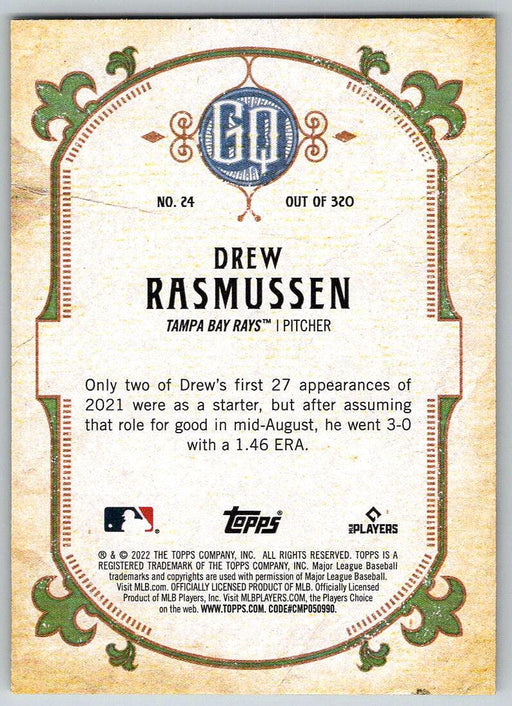 Drew Rasmussen 2022 Topps Gypsy Queen # 24 Milwaukee Brewers - Collectible Craze America