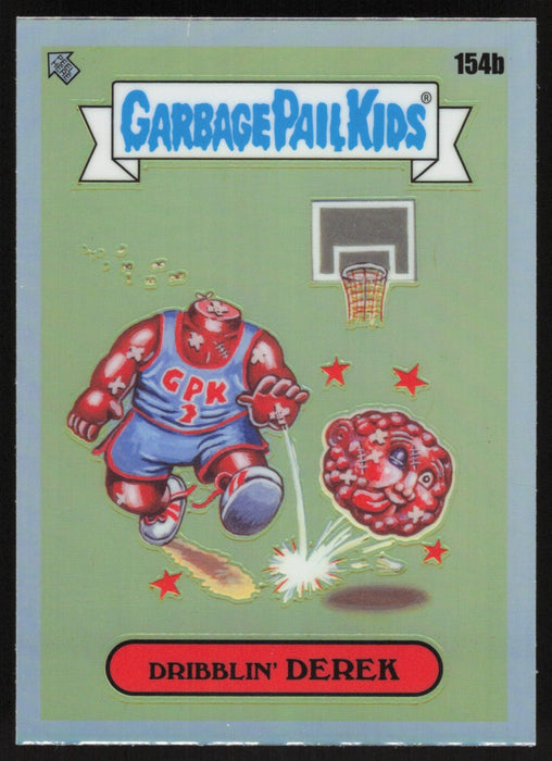 Dribblin' DEREK 2021 Topps Chrome Garbage Pail Kids Original Series 4 # 154B Refractor - Collectible Craze America