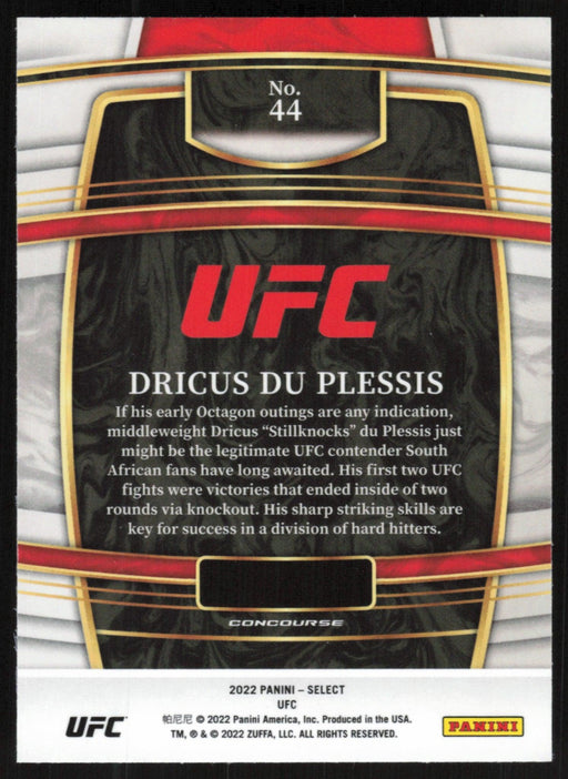 Dricus Du Plessis 2022 Panini Select UFC # 44 RC Concourse - Collectible Craze America