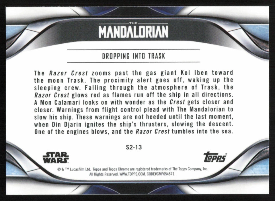 Dropping into Trask 2022 Topps Chrome Star Wars Mandalorian # S2-13 - Collectible Craze America