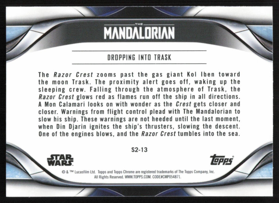 Dropping into Trask 2022 Topps Chrome Star Wars Mandalorian # S2-13 Refractor - Collectible Craze America